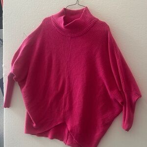 Chic Magenta Turtleneck Sweater